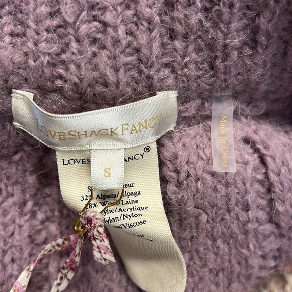 LoveShackFancy Landana Knit Joggers in Muscat Grape Size S NWT - Picture 14 of 14